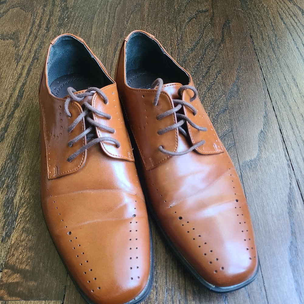Brown big boys dress shoe Stacy Adams